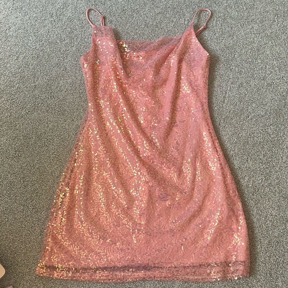 Lucy in the sky pink sparkling dress